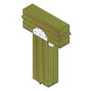 MiTek® 6" x 6" G90 Steel 2-Sided High Uplift Post Anchor