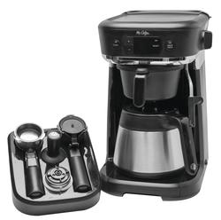 2099786 Mr. Coffee All-in-One Occasions Specialty Pods Coffee Maker, 10-Cup  Thermal Carafe, and Espresso with Milk Frother and Storage Tray, Black  053891130769 