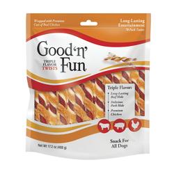 Good 'n' Fun® Triple Flavor Twists Dog Treats - 70 pk