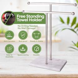 Homeries Marble Double Hand Towel Holder at Menards®