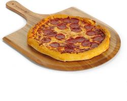 Mountain Woods Small Brown Acacia Wood Pizza Peel - 18.38 x 13 x 0.375