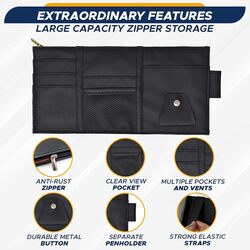 EcoNour Car Sun Visor Organizer - Black at Menards®