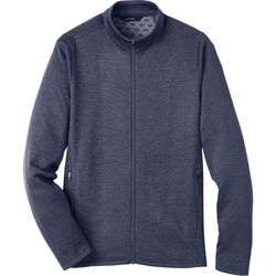North End Men's Navy Heather Carbon Flux Full-Zip Jacket - 3XL at