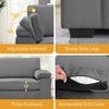 91" Chenille Upholstered 3-Seater Gray Sofa