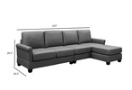 Beria Gray Sofa with Ottoman