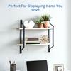 2-Tier Floating Wall Shelves - Natural