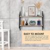 2-Tier Floating Wall Shelves - Natural