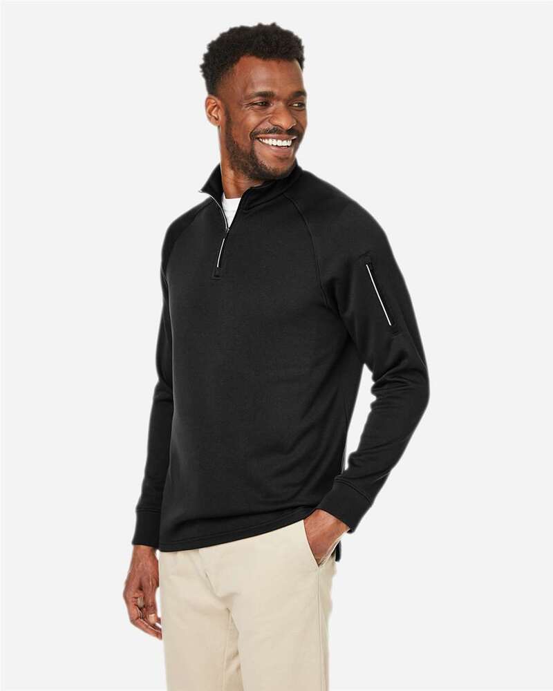 Core365 ChromaSoft™ Black Fleece Quarter-Zip Pullover - 3XL at