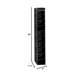 Zober® 10-Shelf Black Hanging Closet Organizer at Menards®