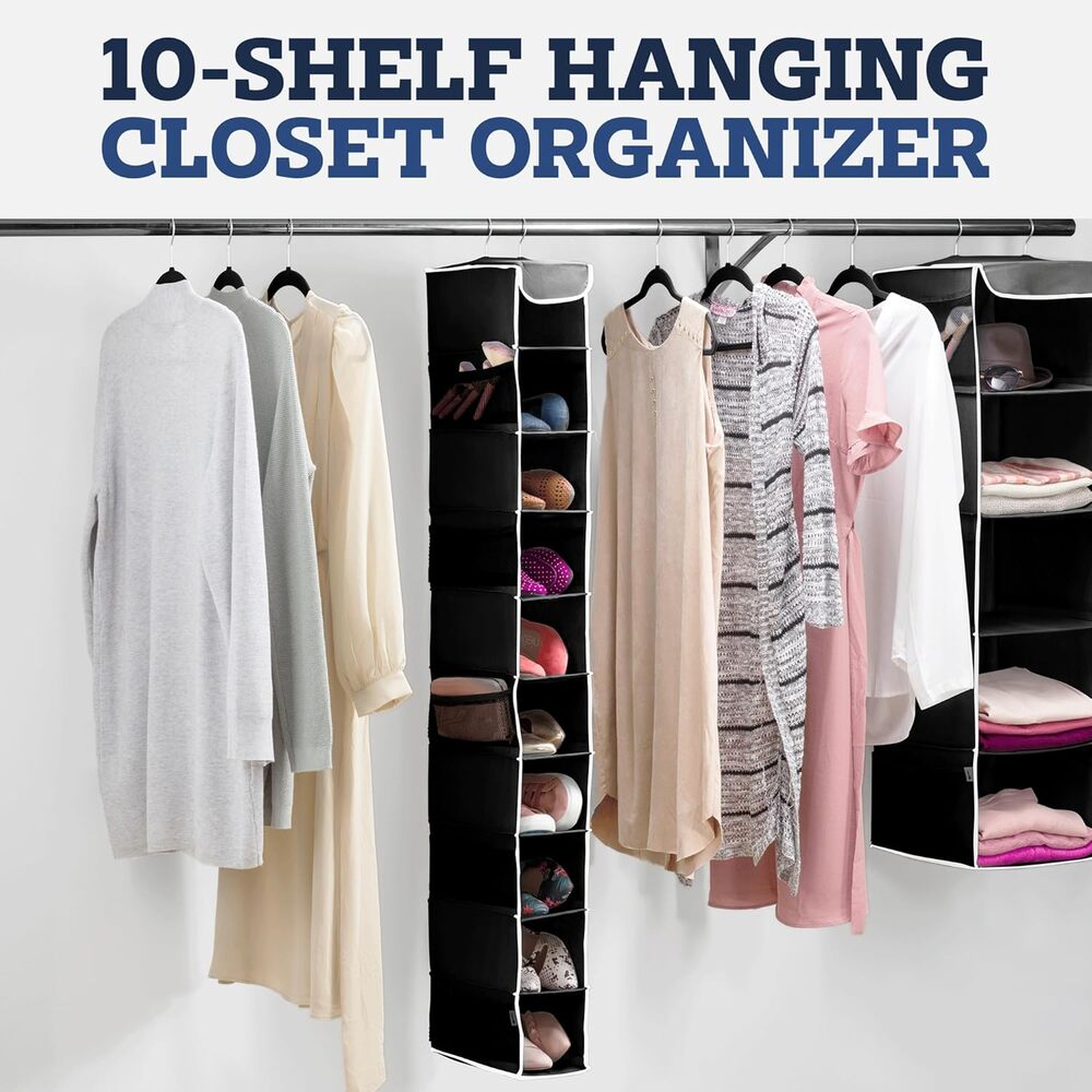 Zober® 10-Shelf Black Hanging Closet Organizer at Menards®