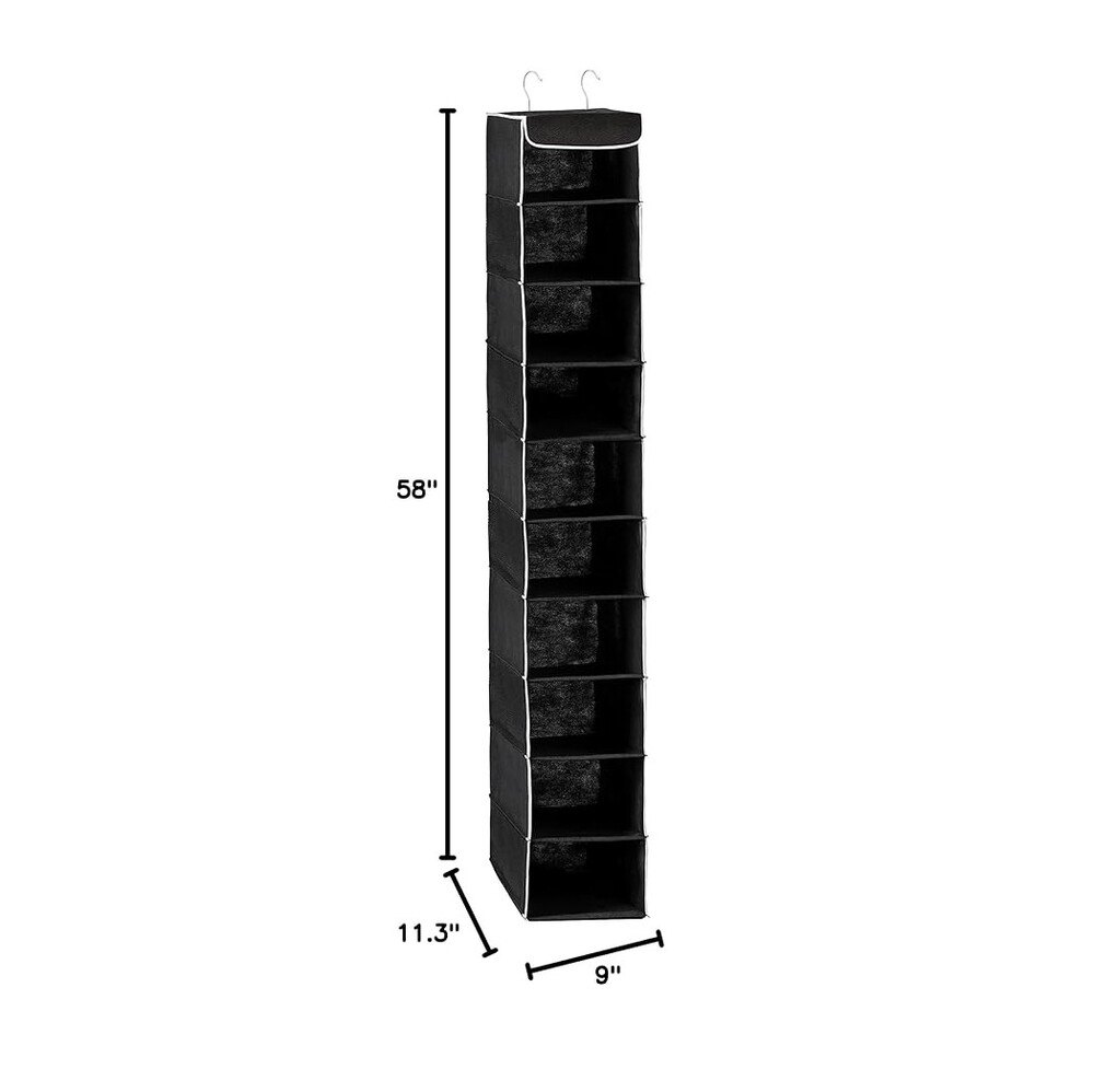 m’s closet Zober® 10-Shelf Black Hanging Closet Organizer at Menards®