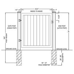 SimTek® Ashland® 6 x 5 Gray Polyethylene Gate at Menards®