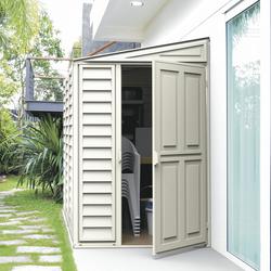 DuraMax® SideMate 4 x 8 x 6' Vinyl Storage Shed with Foundation