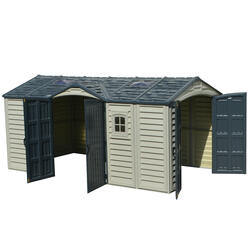 DuraMax Plus Apex Pro 15 x 8 Outdoor Vinyl Storage Shed with