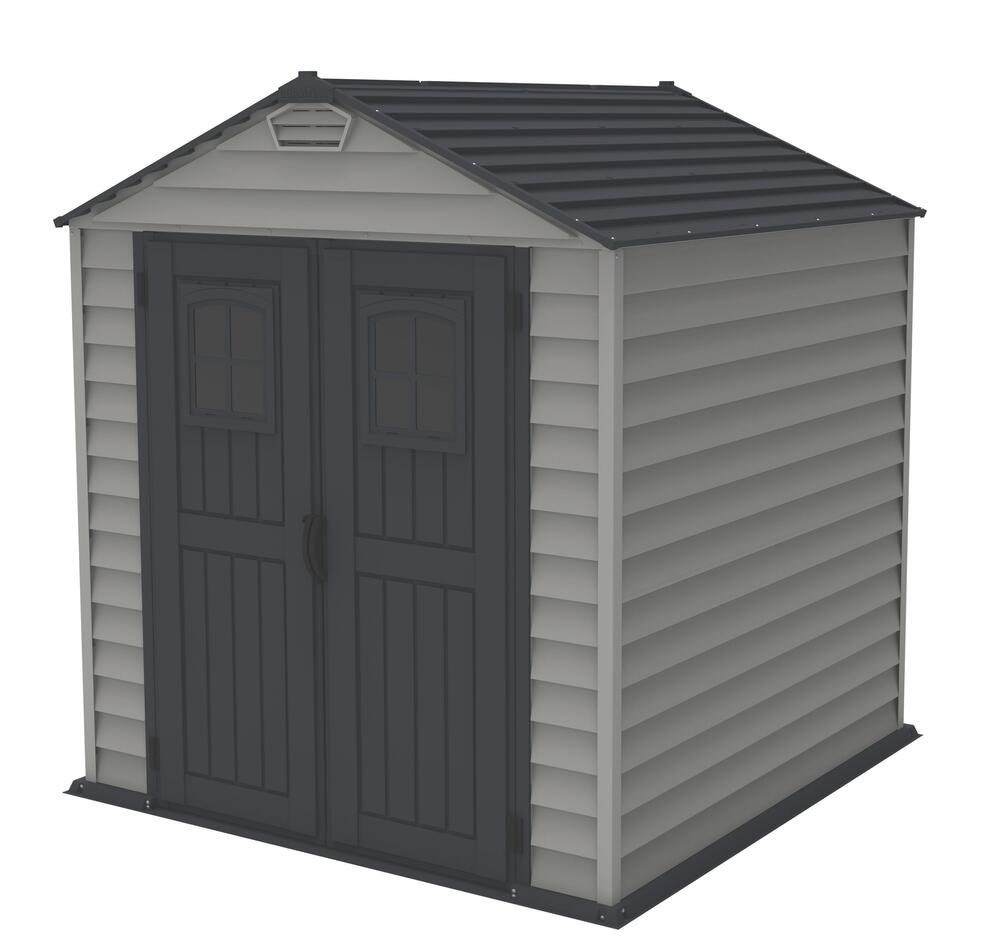 DuraMax Storemax Plus 7 x 7 Outdoor Vinyl Storage Shed with Molded Floor