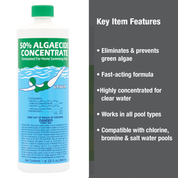 Utikem® 50% Concentrated Pool Algaecide - 1 qt. at Menards®