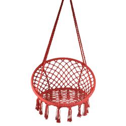 Macrame Outdoor Hammock Chair - Red