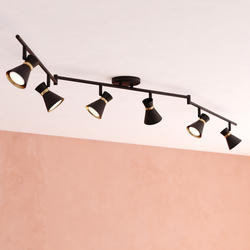 TuyuBEE 5 Color Plug In Track Lighting With Power Cord, 6-Light