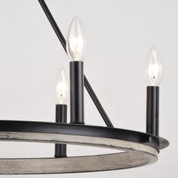 Patriot Lighting® Russel Matte Black 6-Light Chandelier at Menards®