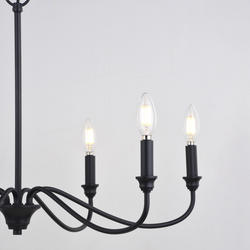 Patriot Lighting® Annabelle Matte Black 6-Light Chandelier at Menards®
