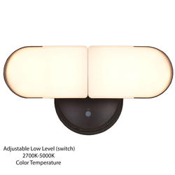 Patriot Lighting® Lambda Bronze 2-Light LED Outdoor Linkable Flood ...