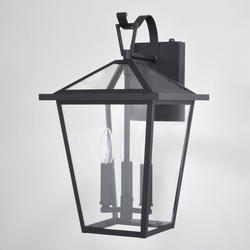 Patriot Lighting® Derby Matte Black 3-Light Outdoor Wall Light at