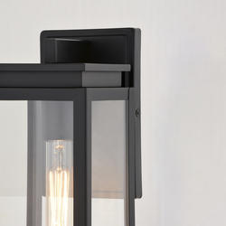 Patriot Lighting® Uptown 1-Light Matte Black Indoor/Outdoor Wall