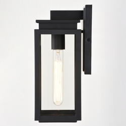 Patriot Lighting® Uptown 1-Light Matte Black Indoor/Outdoor Wall