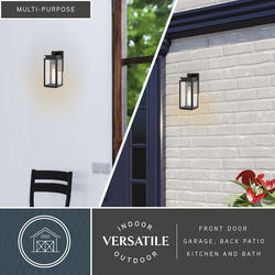 Patriot Lighting® Uptown 1-Light Matte Black Indoor/Outdoor Wall
