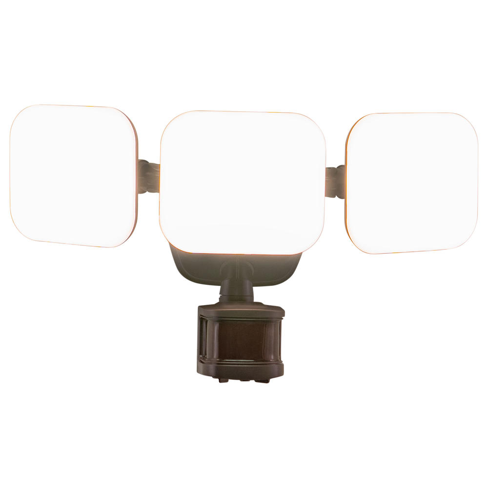 Patriot Lighting Theta Bronze 3-Light LED Outdoor Motion Sensor Flood Light - Thumbnail 2