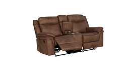 Luca Brown Glider Loveseat at Menards®