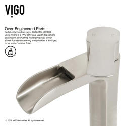 NICO VIGO® Niko One-Handle Brushed Nickel Vessel Bathroom Sink Faucet