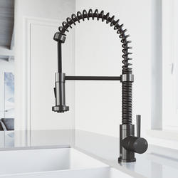 VIGO Edison One-Handle Pull-Down Graphite Black Kitchen Faucet at