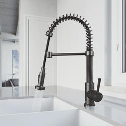 VIGO Edison One-Handle Pull-Down Graphite Black Kitchen Faucet at