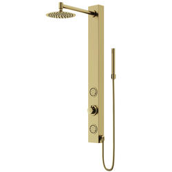 VIGO Gardenia 2-Jet Matte Gold Shower Panel with Handheld
