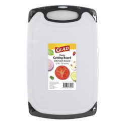 Glad® 12" x 8" Plastic Cutting Board with Catch Groove