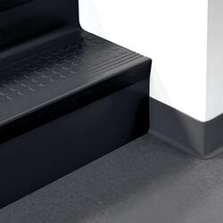 VPI Black/Jet 20" x 48" x 1/8" Smart Step Rubber Integrated Raised Round  Square Nose Stair Tread at Menards