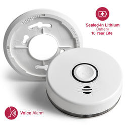 Kidde® 10 Year Sealed-In Battery-Powered Photoelectric Smoke Alarm with ...