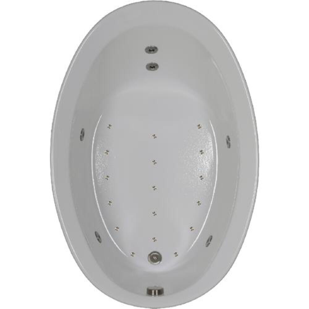 56 in. Oval Drop-in Whirlpool Bathtub in White 56 in. Oval Drop-in Whirlpool Bathtub in White