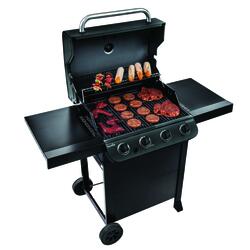 Char-Broil 4 burner Gas Grill with Cover, Brush, and Propane tank