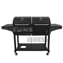 Half charcoal shop half gas grill