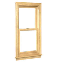 Crestline® Elite 24" x 36" Double-Hung Window Black Aluminum Clad Pine ...