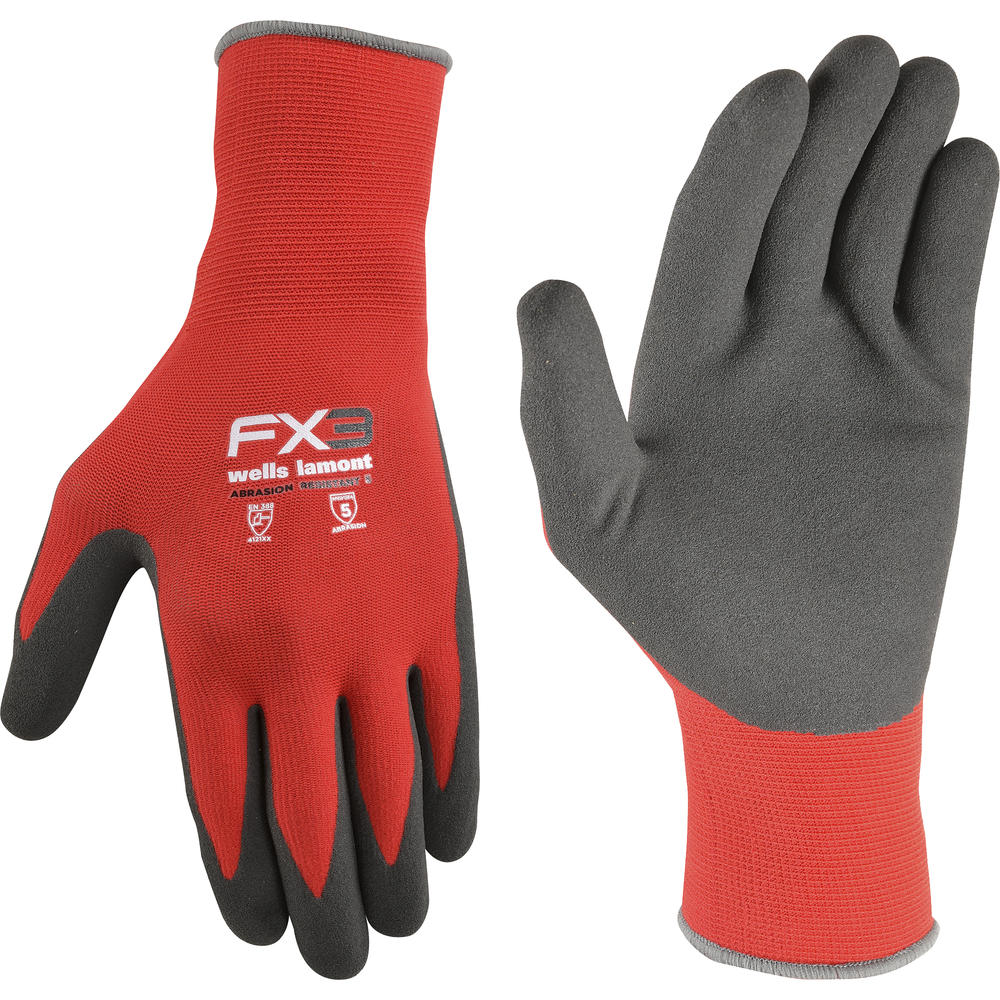 Wells Lamont® Men's Red Large FX3™ Coated Work Gloves at Menards®