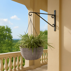 14" Taupe Wicker Hanging Basket at Menards
