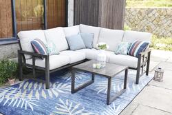 Backyard Creations® Berkley Bay Brown Sectional Seating Patio Set with  Beige Cushions