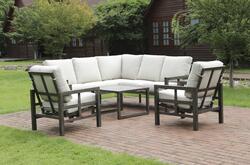 Backyard Creations® Berkley Bay Brown 4-Piece Seating Patio Set with Beige  Cushions