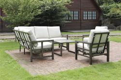 Backyard Creations® Berkley Bay Brown 4-Piece Seating Patio Set with Beige  Cushions