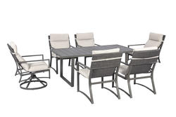 Backyard Creations Rainier 7 Piece Combination Outdoor Dining Set