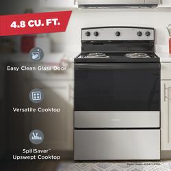 Amana White 4.8 Cu. Ft. Coil Top Electric Range