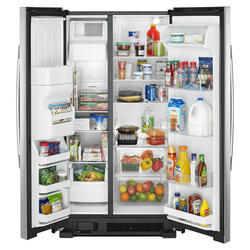 Amana® 24.6 cu. ft. Stainless Steel Side-by-Side Refrigerator at 